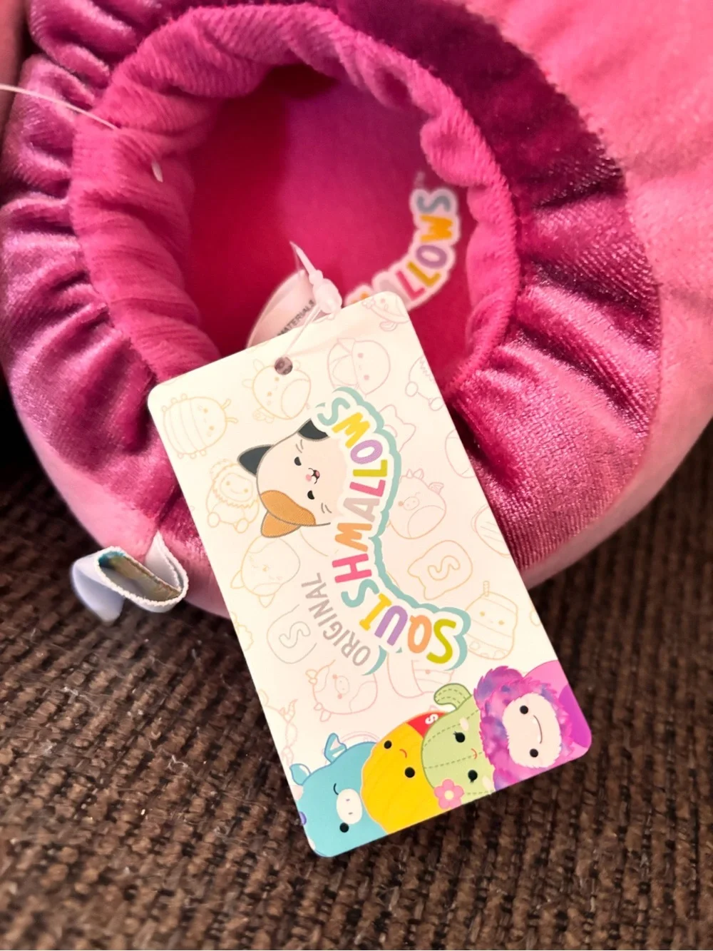 Squishmallows Plush Pink Animal Slippers